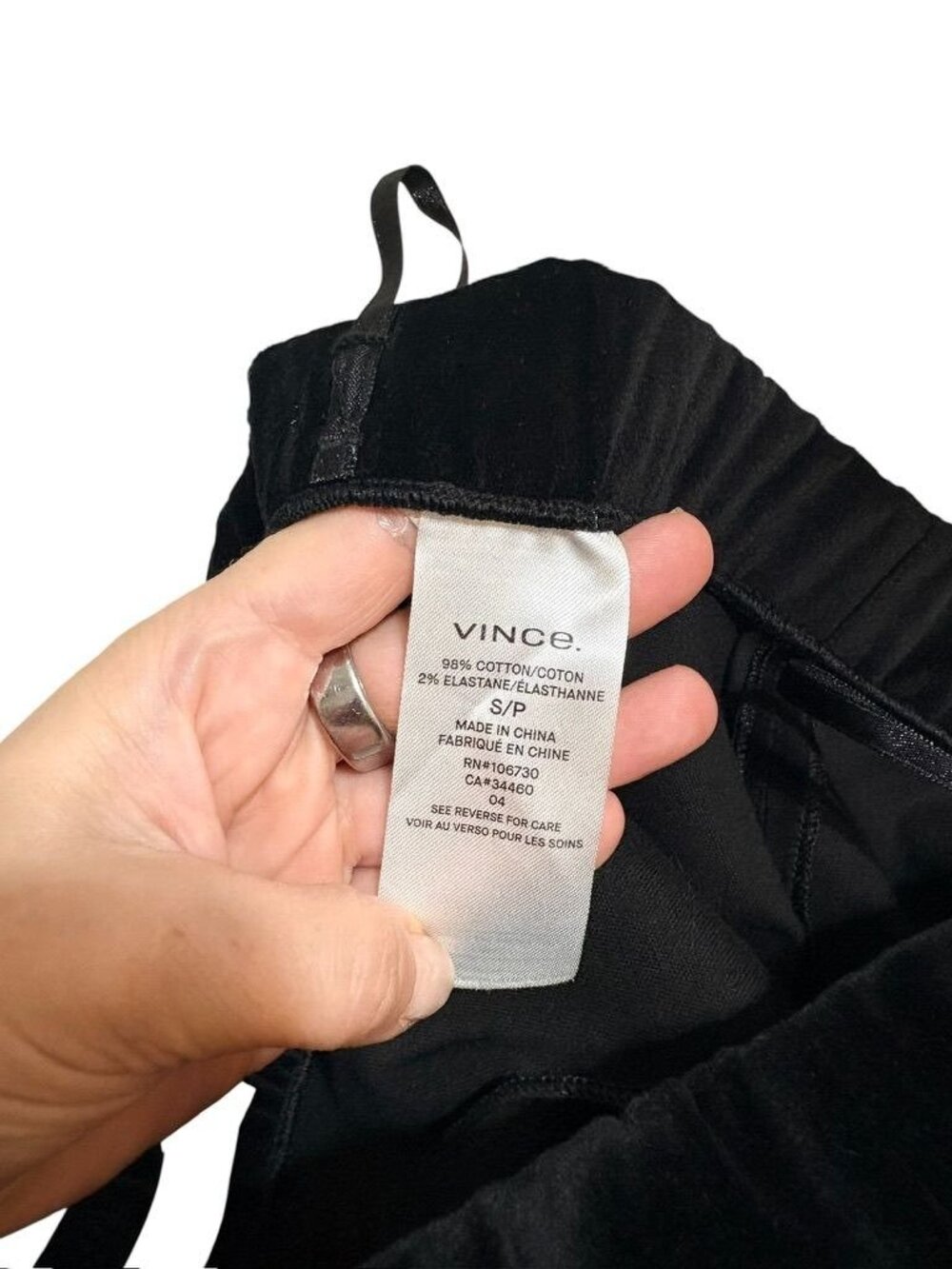 Vince Black Velveteen Velvet Pants Small Luxurious Classic Holiday Winter EUC - Picture 6 of 8